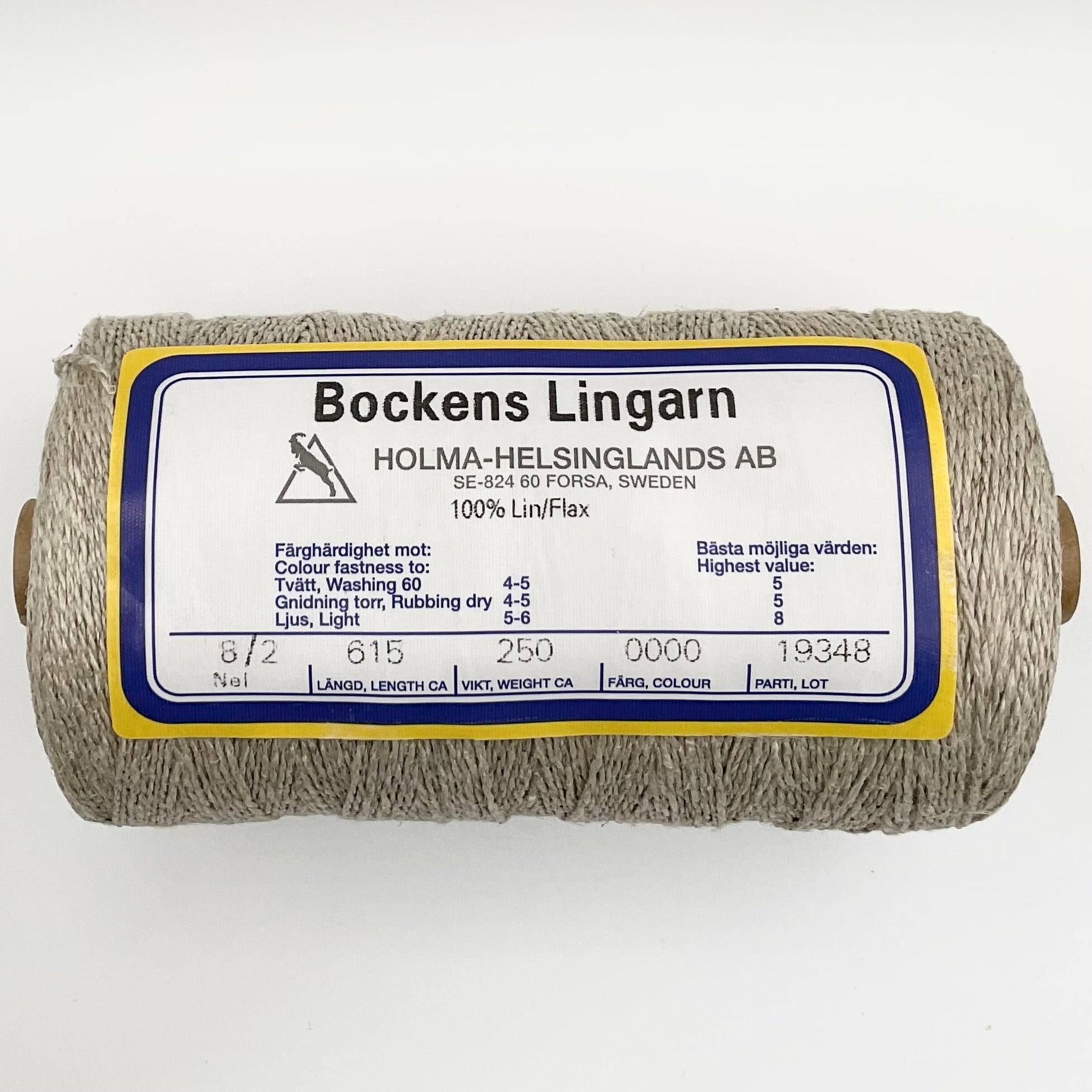 Bockens unbleached linen yarn (nel 8/2)