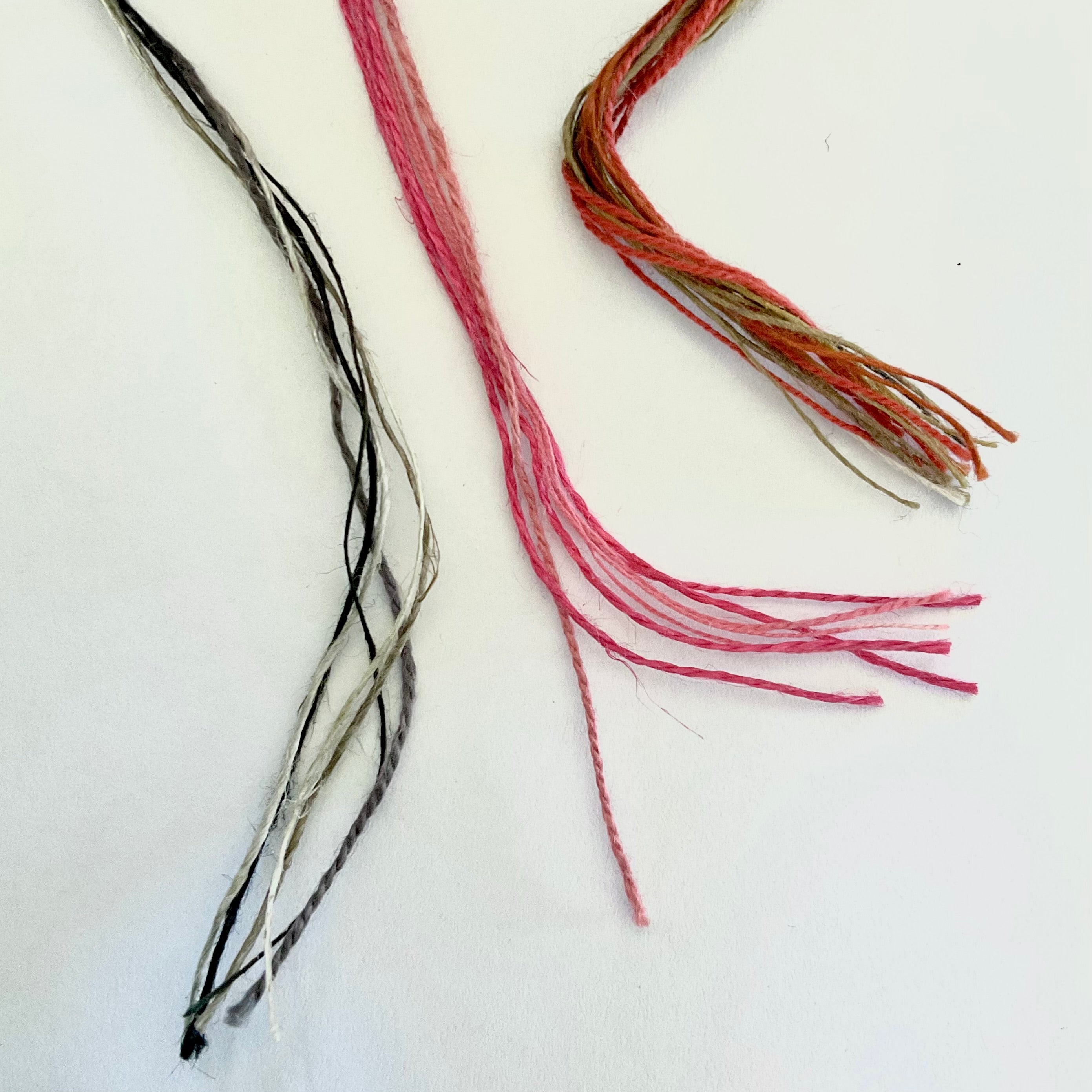 Bockens Garner ReUse yarn threads up cose.